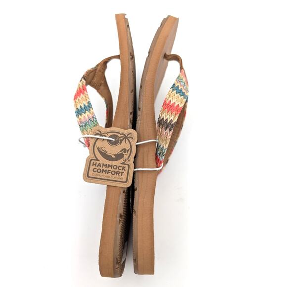 Flojos Juno Waeve Sandals Raffia Strap Multicolor Womens Size US10 - Picture 5 of 10